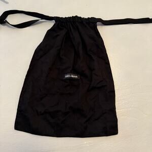 Dolce & Gabana black duster bag w drawstring at top Made in Italy designer